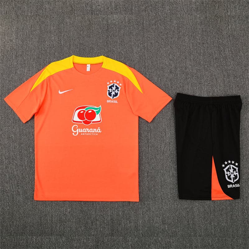 Ensemble d'Entraînement Brésil 2026 — Orange — vue 1
